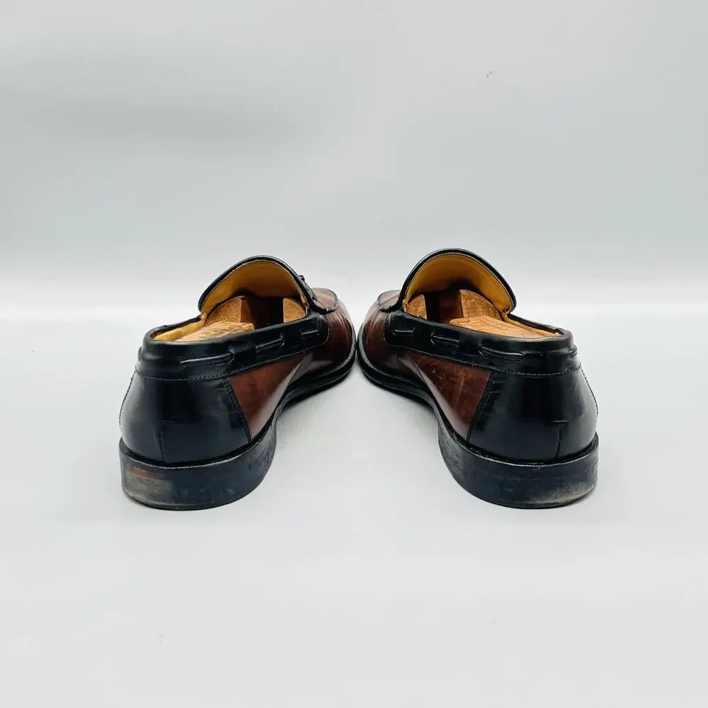 Johnston & Murphy Shoes Mens 9.5 Leather Cellini Tassel Loafers Dress Slip On